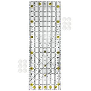 Sewing Ruler,Curved Corner Cutter Quilting Ruler Acrylic Quilting Template Yellow 6"x17"