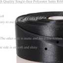 2 x 50 Yards 1 1/2 Inch Black Satin Ribbon, Single Face Polyester Solid Color Craft Fabric Ribbon for Handmade Roses, Gift Wrapping, Bouquets, Wedding, Christmas, and Party Decoration