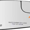 Right Passenger Side Heated Blind Spot Convex Mirror Glass Replacement For 2019 2020 2021 Dodge Ram 1500 - Power Heated, Blind Spot, with Backing Plate, Replace 68402036AA 68402037AA