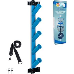 U.S. Pool Supply Pool Equipment Storage Rack Tool - Pool Organizer, Holds Cleaning Accessories, Skimmer Nets, Brushes, Vacuum Heads, Vacuum Hoses, Pole Hanger, Hot Tub Spa Maintenance Accessory Holder