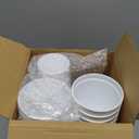 Domensi 60 Pcs 12 oz Plastic Stadium Cups Bulk Plastic Stadium Cups Reusable Blank Drink Tumblers Drinking Cup for Party Picnic Birthday Wedding Baby Shower Events DIY Projects(White)