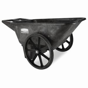 Rubbermaid Commercial Products 8.75 Cubic Foot, All-Weather, Big-Wheel Cart/Yard Cart/Lawn Cart/Wheelbarrow, Yardwork/Landscaping/DIY Projects, Durable/Weather Resistant, Black