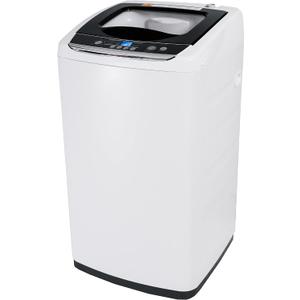 BLACK+DECKER 0.9 Cu. Ft. Portable Washer, 6.6 lb. Capacity Washing Machine for Homes & Apartments, 5 Wash Cycles, Quick Connect Sink Adapter and Drain Hose Included, Transparent Lid, BPWM09W, White
