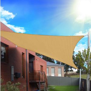 FLY HAWK Rectangle Sun Shades Outdoor, 6' x 8' Patio Sun Shade Sail Canopy Sunshade Cover Sails Shade - Durable Fabric Cloth for Outdoor Garden Yard Pond Pergola Sandbox Deck Courtyard - Gray Color