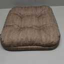 Shinnwa Kitchen Chair Cushions Set of 1, Dual-Layer Memory Foam Dining Chair Cushions, Patented Design Seat Pads with Ties, 16.5 x 16.5 x 3.5in, 1 Pack, Light Brown