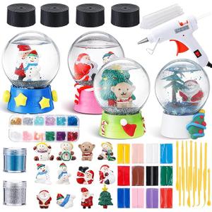 DIY Christmas Plastic Snow Globe Kit 4