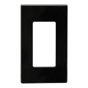 Leviton 1-Gang Decora Plus Screwless Wall Plate, 80301-SE, Black