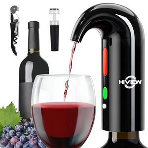Electric Wine Aerator,Wine dispenser,Aeration and Decanter Wine Pourer,Red White Wine Accessories,Wine Gifts Father's Day Gifts-Black