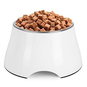 Raised Dog Bowls, Elevated Dog Bowls for Wearing Cone, Cocker Spaniel Long Ears, Neck Stress-Free, Non-Slip Stainless Steel Bowl for Small Size Dogs