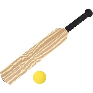 Kisangel Kids Cricket Bat with Ball, Tennis Balls Indoor Outdoor 22.83 Inch Cricket Bat Sport Toy for Family Fun Active Play, 22.79 x 3.34 x 1.18"