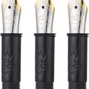 Set of 3 Jinhao 82 Fountain Pen Medium Nib with Black Section Feed Gold Trim-Compatible with Jinhao 82, 88, 95, 82 Mini, 92, 100 Mini Fountain Pen
