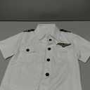 Airline Pilot Costume for Kids Airline Captain Uniform for Halloween Career Day Dress Up Birthday Gifts (5-6 Years)