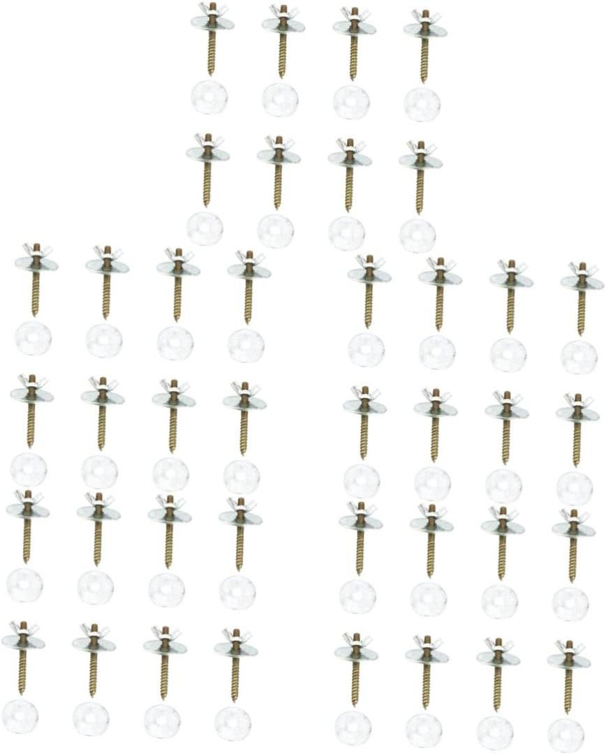 balacoo 8 Sets Stainless Steel Bird Cage Perch Screws and Nuts Kit Lightweight Bird Perch Fixing Accessories Easy Installation for Parrots and Small Pets