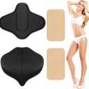 TrelaCo 4 Pcs Lipo Foam Board Set BBL Lumbar Molder AB Board Compression Abdominal Board Back Tummy Tuck Board Lumbar Supports for Women Waist Protection Lumbar Tummy Abdomen (Black, Nude) 