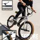 vollsch Freestyle BMX Bikes 20 Inch Kids Bicycle for 8-15 Years Old Teens, Boys, Girls, Beginner-Lever Riders, Titanium Silver