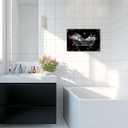 Bathroom Wall Art Floral Canvas Print Vintage Flower Decor 16x24''