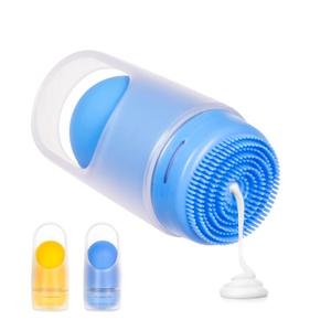 Ubbi Sunsqueeze Sunscreen Applicator, Refillable Roll On, Soft Silicone Bristles for Babies and Toddlers, Easy to Clean, Dishwasher Safe, Holds 3.38 Fluid Oz, Blue & Yellow 2 Pack