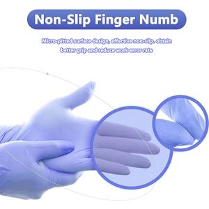 Vaingarb Nitrile Exam Gloves 1000 Count Medium Purple Disposable Medical Gloves Latex Free Case of Powder Free Examination Glove XL