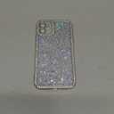 FABSPARK Case for iPhone 11, Glitter Crystal Diamond Rhinestones Sequin Shiny Bling Sparkly Glossy Luxury Electroplated Case, Aesthetic Cute Full Protection for iPhone 11, Silver