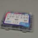 550Pcs 304 Stainless Steel Wood Screws Assortment Kit, Phillips Flat Head Sheet Metal Screws Self Tapping Screws Set, #4#6#8#10#12 Wood Assorted Screw (Black-Flat Head 550PCS)