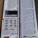 SONGMICS 6 LEDs Lockable Mirror Jewelry Cabinet, 360 Swivel Jewelry Organizer Armoire Standing, Frameless Full-Length Mirror, 3 Storage Shelves, White Surface, Black Lining UJJC007W01