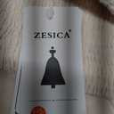 ZESICA Women's Casual V Neck Long Sleeve Smocked High Waist Ruffle A Line Tiered Mini Dress, Beige, Medium