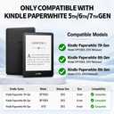 Case Compatible with 6" Kindle Paperwhite 5th/6th/7th Gen e-Reader (2012-2015 - Model No:EY21 & DP75SDI), Includes a Screen Protector - Premium PU Leather Cover with Auto Sleep/Wake,Flowers