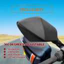 Motorcycle Mirrors Rear View Side Mirror, Convex Handlebar Rear View Side Mirror with M8 M10 Bolt Compatible with Scooter, ATV, Dirt Bike, Cruiser, Snowmobile and More