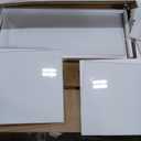 DWVO 65" Buffet Cabinet with 4 Glass Doors Storage, Sideboard Cabinet with 3 Drawers, Coffee Bar with Adjustable Shelves for Kitchen, Living Room, White