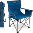 ALPS Mountaineering King Kong Camping Chairs for Adults with Mesh Cup Holders and Pockets, Built Durable and Reliable with Compact Foldable Steel Frame (Deep Sea/Charcoal)