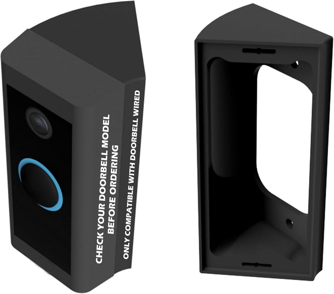 Video Doorbell Corner Mount for Doorbell Wired (Model 5AT3T5) Corners Mounting Bracket 45 Degree Camera Holder Wedge Kit for Apartment or House (Corner Mount)