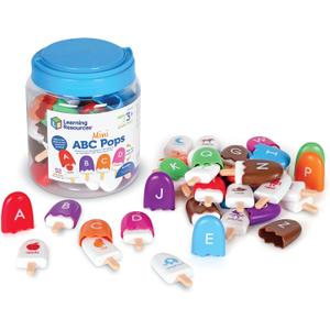 Learning Resources Mini ABC Pops  Alphabet Learning Toys, ABC Puzzle, Phonics Games for Toddlers, Fine Motor Toys, Play Food Set, Preschool Learning Activities, Sensory Bin Letters, Gifts for Kids