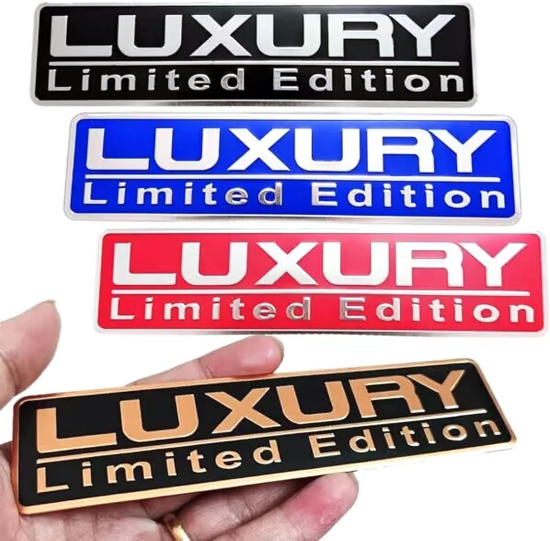 3 x 4-Pack car Sticker, Limited Edition Badge Metal Stickers for Car Bumper/Fender/Body/Rear/Side Suitable for Most Cars, Motorcycles or Doors, Walls, laptops and Tool Boxes, Aluminum Alloy Material