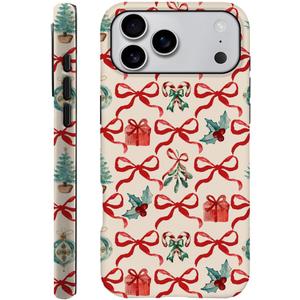 DAIZAG Case Compatible with iPhone 17 Pro Max,Fit Shockproof Cover for Women Girls,Christmas Tree Ribbon Bow