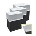 Clean Cubes 13 Gallon Disposable Pop-Up Trash Cans (3-Pack, Multi-Liner) with Fitted Bags – Foldable Garbage & Recycling Bins for Parties, Events & Kitchen (Black, 17" H x 13.5" W x 10" D)