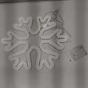 Snowflake Neon Signs Christmas Decorations, White Snowflake Shaped Lamp USB/Battery Operated Night Lights for Bedroom, Kids' Room, Nursery Room, Winter, Home Decor