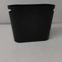 zoocatia Small Trash Can Garbage Can Container Bin with Handles 3 Gallons Plastic Wastebasket for Bathrooom, Bedroom, Office, Kitchen, Laundry Room, Dorm Room - Black (1 Pack)