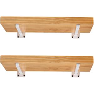 White Shelf Brackets 12 Inch, Heavy Duty Wall Mounted Metal Shelving Bracket, Decorative Floating Industrial Iron Brackets for Shelves, Set of 4