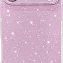 Hython Case for iPhone 17 Pro Case Glitter Cute Sparkly Shiny Bling Sparkle Phone Cases 6.3", Thin Slim Fit Soft TPU Bumper Shockproof Rubber Protective Cover for Women Girls Girly, Lavender Purple