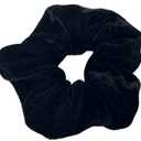 2 x Black Velvet Braided Headband & Scrunchie Set  Matching Hair Accessories for Women & Girls