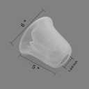 Giluta 6 Pack Bell Shaped Glass Shade Alabaster Light Fixture Shades Replacement for Ceiling Fan Light Wall Light, Lipless with 1-5/8 inch Fitter Opening