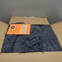 Bedsure Calming Dog Bed for Large Dogs - Donut Washable Large Pet Bed, 36 inches Anti-Slip Round Fluffy Plush Faux Fur Dog Bed, Fits up to 80 lbs Pets, Dark Grey