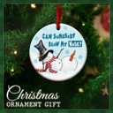 10 x Funny Snowman Christmas Ornament 2025 - Hilarious Holiday Tree Decoration, Gift for Friends, Funny Office Xmas Decor, White Elephant Gift Idea for Men & Women