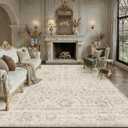 8x10 Beige Neutral Area Rug for Living Room Vintage Floral Carpet
Machine Washable, Soft, Low Pile, Non Slip, Distressed, Farmhouse, Indoor Rug for Bedroom, Dining Room, Kids Room, Office