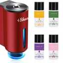 Smart Car Air Freshener Diffuser,Car Aroma Diffuser Air Freshener Spray Automatic with 6PCS Cologne Aromatherapy Oil (Red)