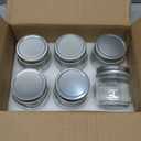 Yomarket Small Mason Jars Regular Mouth - 8 oz Clear Glass Jars with Silver Metal Lids for Sealing, Food Storage, Overnight Oats, Jelly, Dry Food, Jam,DIY Jars, 6PCS