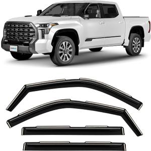 CLIM ART in-Channel Incredibly Durable Rain Guards Compatible with Toyota Tundra 2022-2025 CrewMax, Original Window Deflectors, Vent Window Visors, Vent Deflector, 4 pcs. - 619019 CLIM ART in-Channel Incredibly Durable Rain Guards Compatible with Toyota Tundra 2022-2025 CrewMax, Original Window Deflectors, Vent Window Visors, Vent Deflector, 4 pcs. - 619019