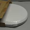 Toilet Seat Round Soft Close16.5'', Toilet Lid Slow Close Quiet No Slam, Easy Installation & ReleaseSafe PP Material Easy Clean, Comfortable Ergonomic Design, 2 Years Support, White Plastic