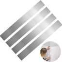 4PCS Stainless Steel Trim Strip, 304 Brushed Stainless Steel Strips, Self-Adhesive Metal Sheet Gap Filler, Gap Cover Metal Trim Strip with Brushed Finish for Wall Oven/Microwave Combo/Cooktop (3 x 29.9 Inch)