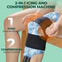 Ice Machine for Knee After Surgery w/Compression, Cold Therapy Machine for Hip Replacement, Cryo Cuff Wrap Pack for Shoulder Recovery, Cold Cooler Water System(Gray), 14 x 14 Inch